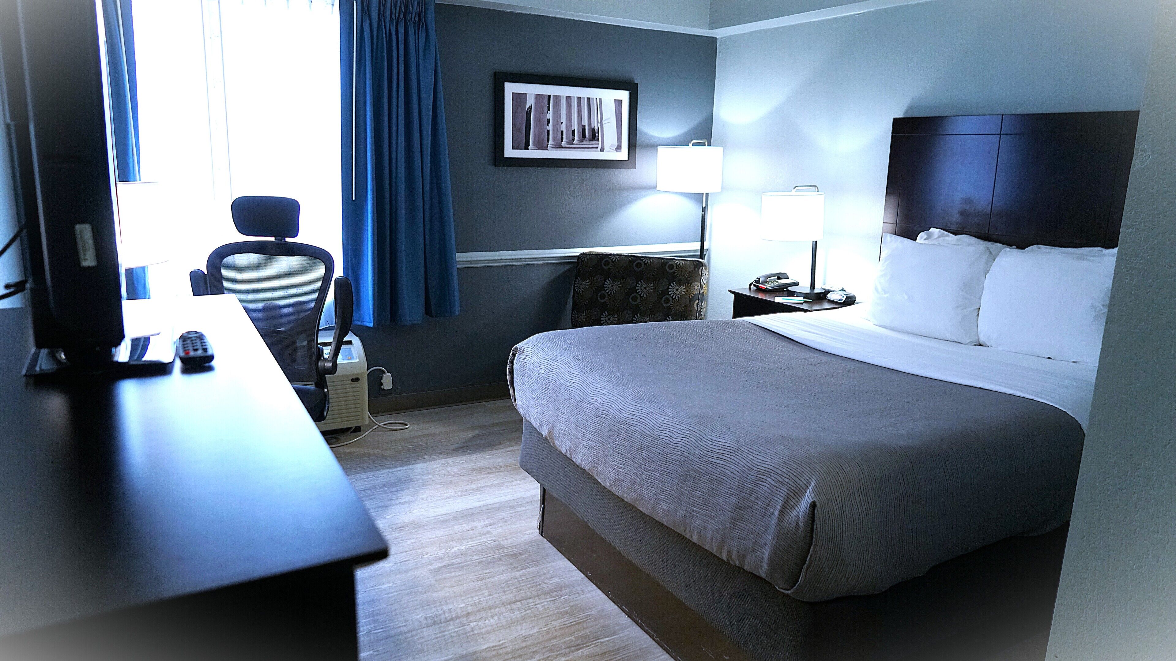 Pillow-top beds, in-room safe, desk, laptop workspace