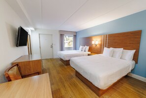 Deluxe Room, 2 Queen Beds, Kitchenette | Blackout drapes, rollaway beds, free WiFi, bed sheets