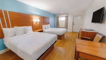 Deluxe Room, 2 Queen Beds | Blackout drapes, rollaway beds, free WiFi, bed sheets