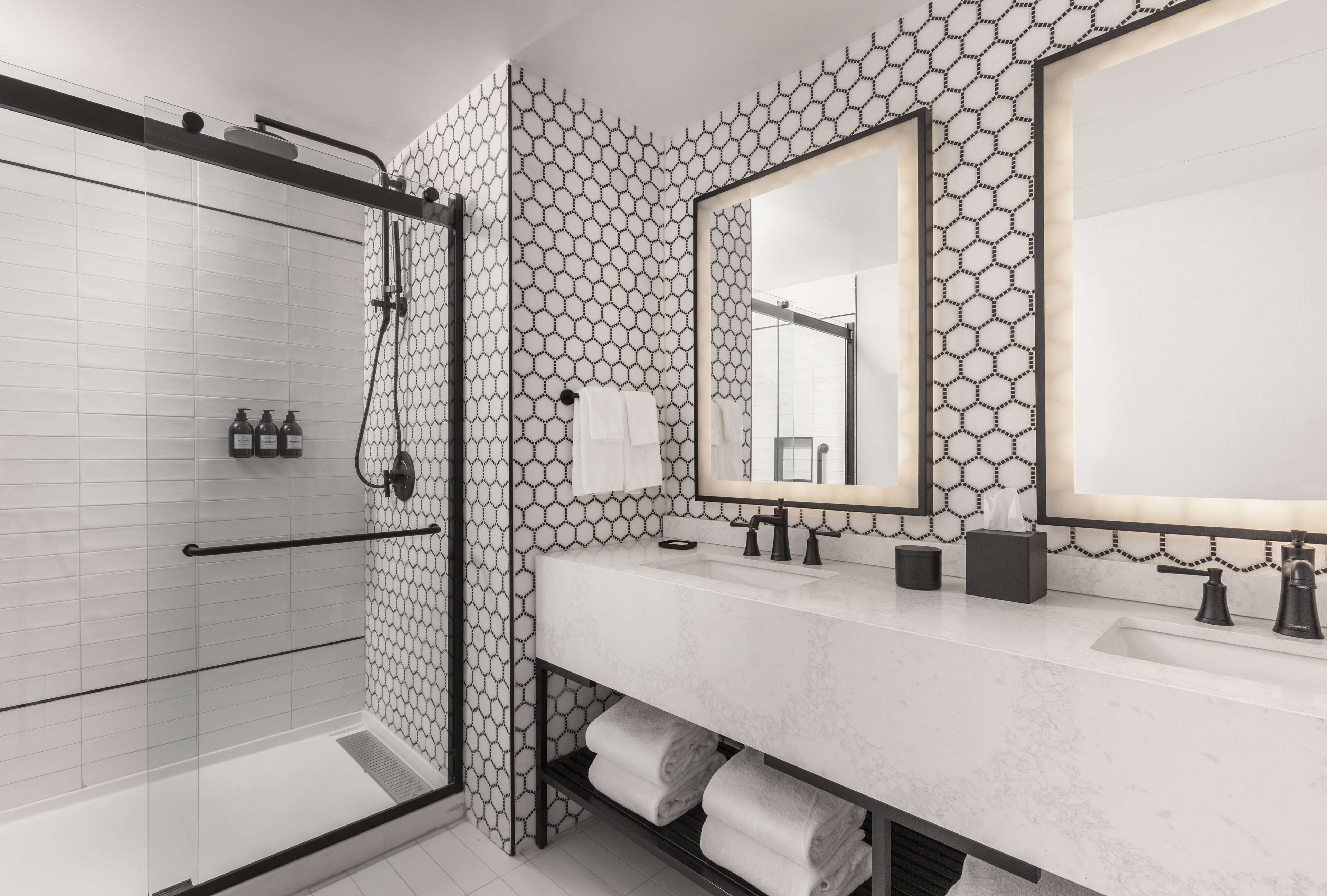 suite, 1 bedroom, pool view | bathroom shower