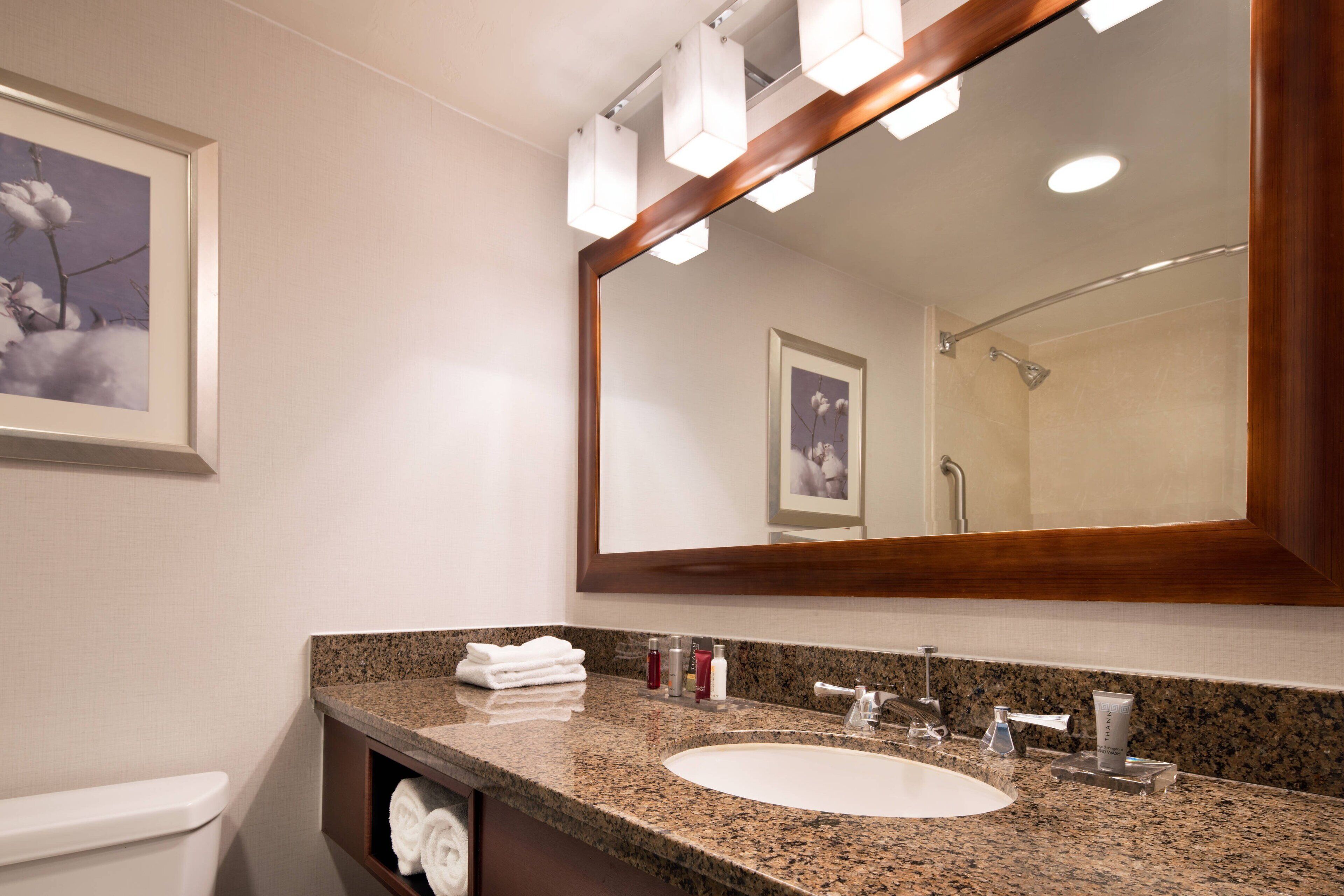 free toiletries, hair dryer, towels, soap