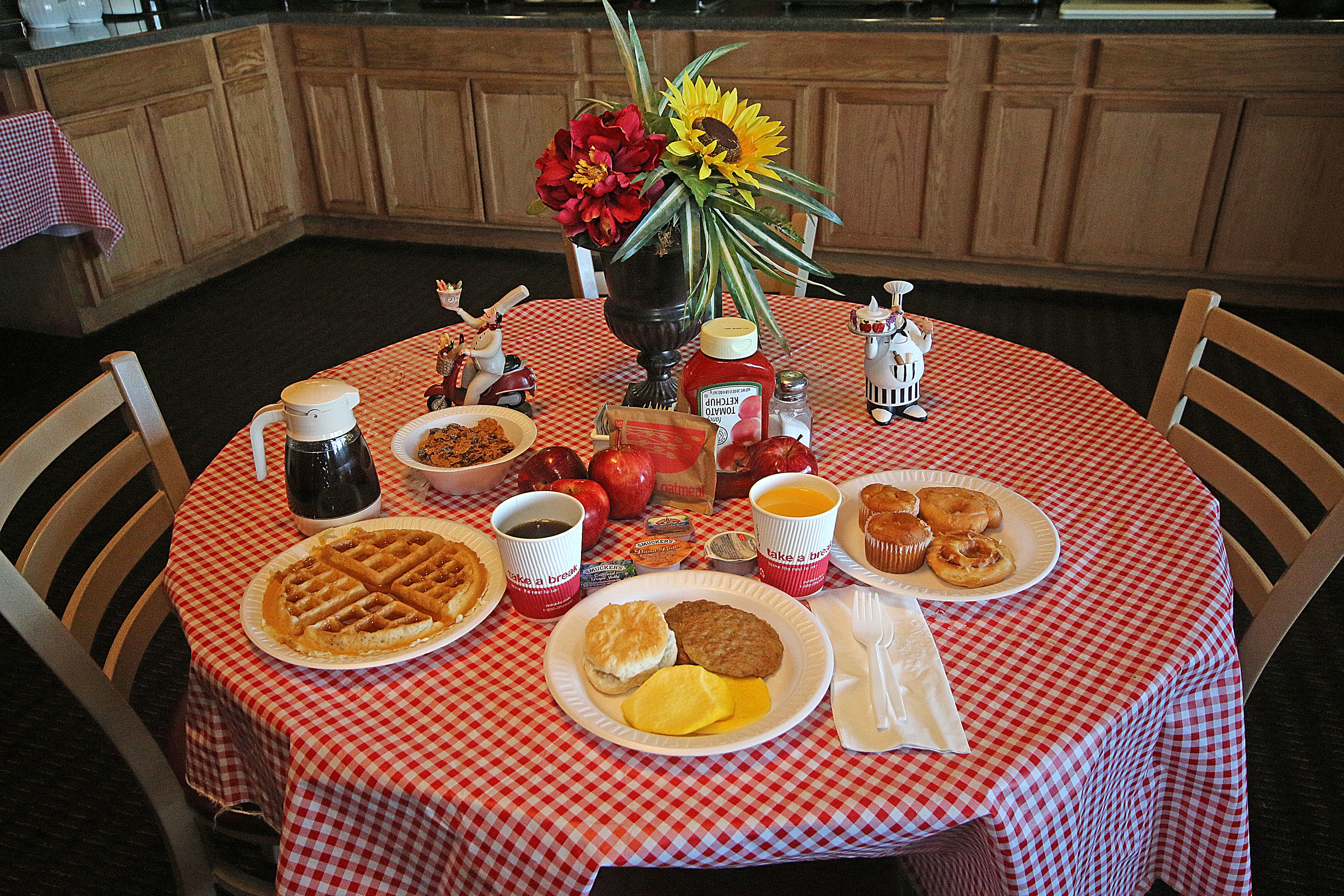 Free daily full breakfast 