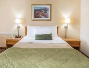 Pillowtop beds, desk, blackout drapes, soundproofing