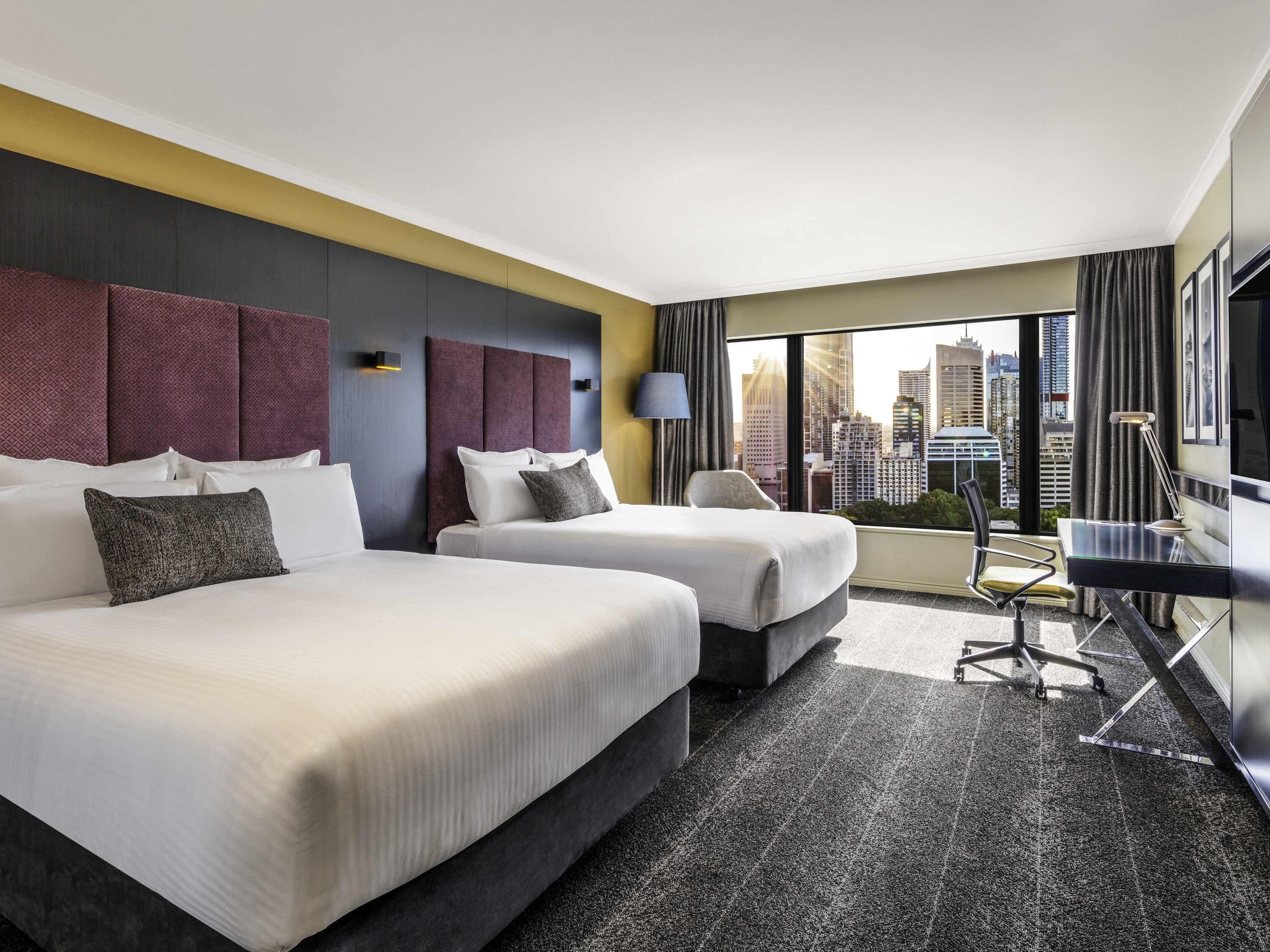 Frette Italian sheets, premium bedding, pillowtop beds, minibar