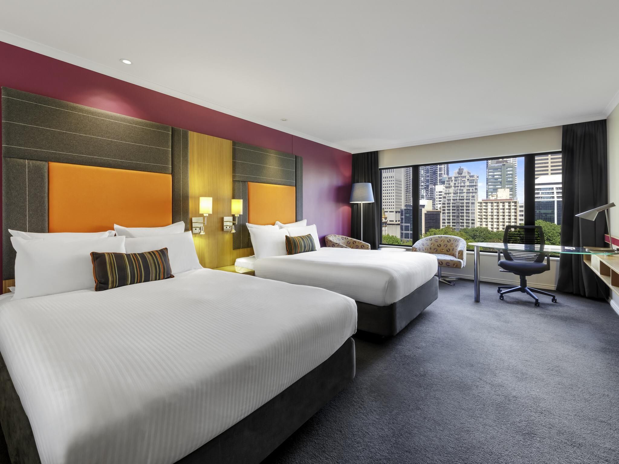 Superior Room, 2 Double Beds, Park View (Hyde Park View) | Frette Italian sheets, premium bedding, pillow-top beds, minibar