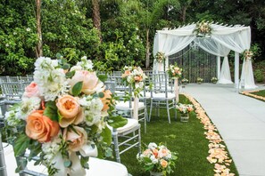 Outdoor wedding area