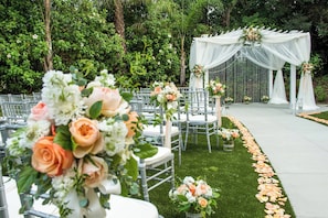 Outdoor wedding area