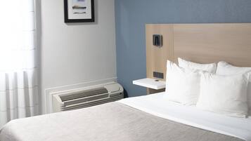 Desk, blackout curtains, iron/ironing board, free WiFi