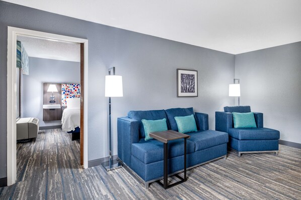 Junior Suite, 1 King Bed, Non Smoking | Living area | 50-inch LCD TV with cable channels, TV - Hampton Inn Sanford (Sanford)