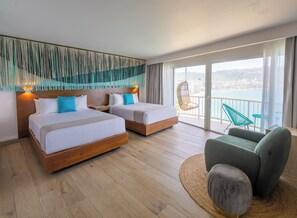 Royal Suite Double Ocean View | 高档床上用品、客房内保险箱、遮光窗帘、熨斗/熨板