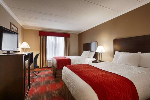 Standard Room, 2 Double Beds, Non Smoking | Desk, iron/ironing board, free WiFi, bed sheets