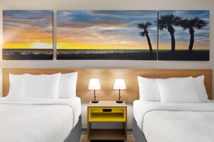 Desk, free WiFi, bed sheets