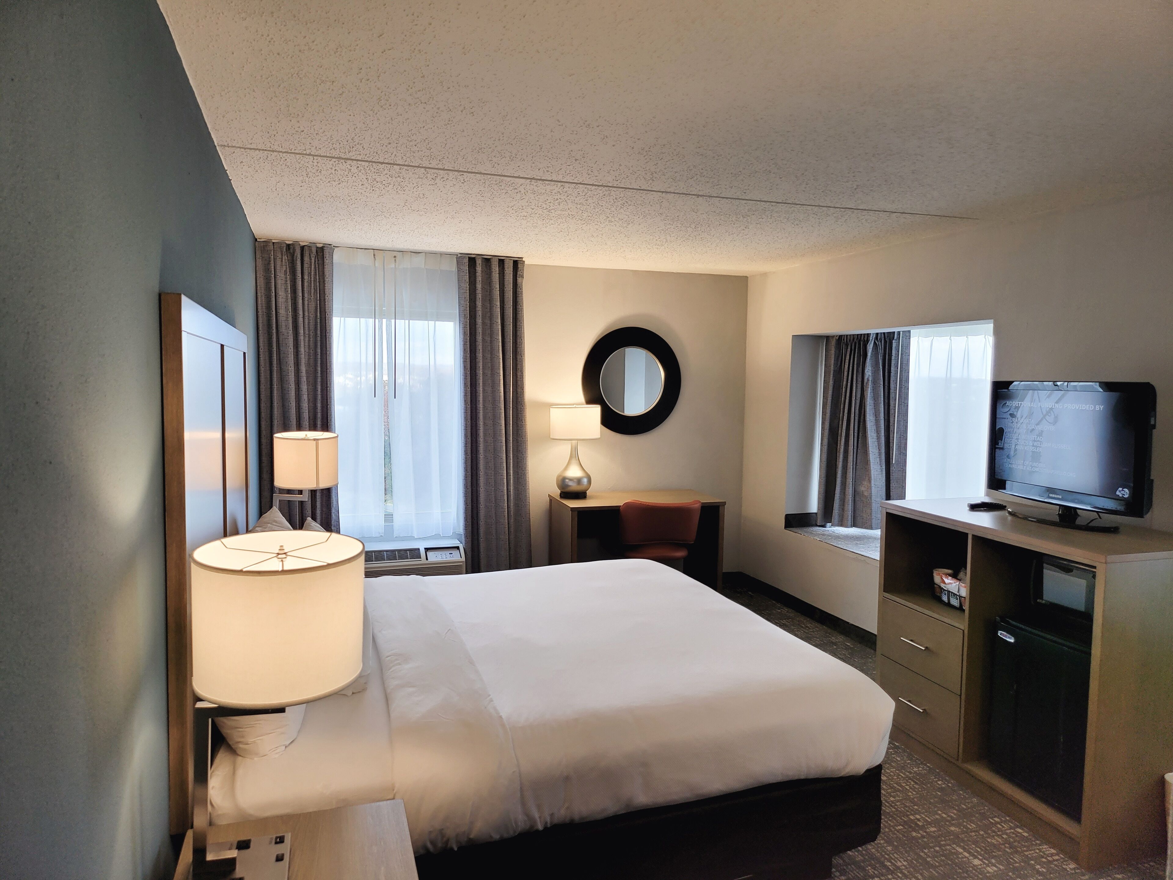 Pillow-top beds, in-room safe, desk, laptop workspace