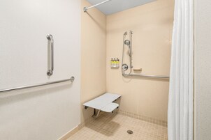 Free toiletries, hair dryer, towels