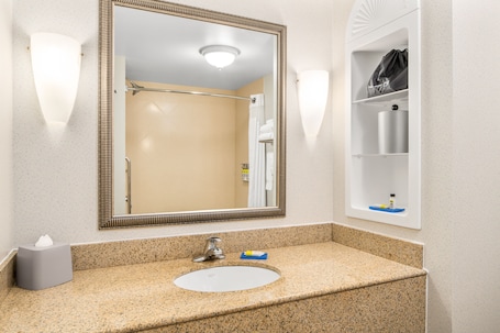Free toiletries, hair dryer, towels