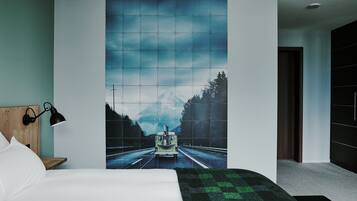 1 chambre, literie de qualité supérieure, couette en duvet d'oie