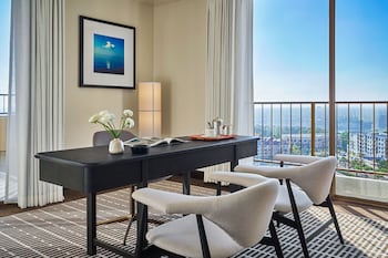 Hotel room view looking out at Pendry Newport Beach