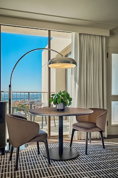 Hotel room view looking out at Pendry Newport Beach