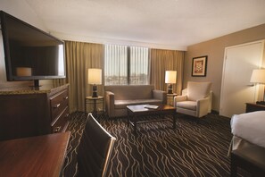 Deluxe, Larger Room,1 King w/ Sofa Bed | 1 bedroom, premium bedding, pillowtop beds, in-room safe