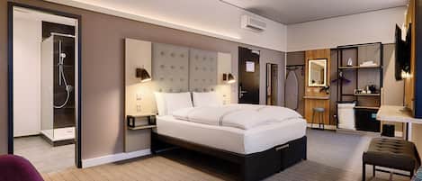 Chambre supérieure double | Coffre-fort, système d’insonorisation, accès au Wi-Fi (inclus)