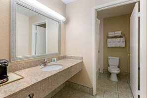 Desk, laptop workspace, blackout drapes, iron/ironing board - Quality Inn & Suites Oceanside near Camp Pendleton (Oceanside)