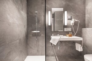 Comfort Room (Mini) | Bathroom | Rainfall showerhead, designer toiletries, hair dryer, towels