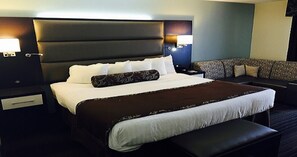 Laptop workspace, blackout curtains, soundproofing, iron/ironing board