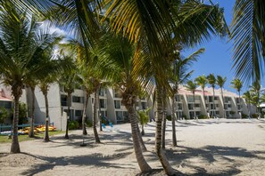 On the beach, white sand, beach towels