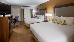 Standard Room, 2 Queen Beds, Non Smoking, Refrigerator & Microwave | 1 bedroom, in-room safe, desk, iron/ironing board