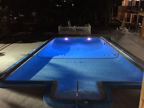 Outdoor pool, open 7 AM to 8 PM, pool umbrellas, sun loungers