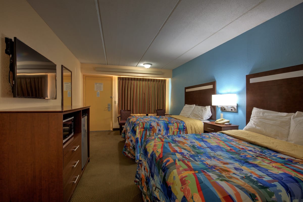 Room, 2 Double Beds | Free WiFi, alarm clocks