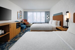 Room, 2 Queen Beds, Microwave | In-room safe, iron/ironing board, free cribs/infant beds