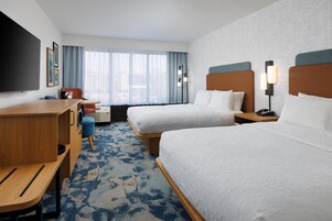 Room, 2 Queen Beds, Microwave | In-room safe, iron/ironing board, free cribs/infant beds