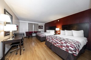 Deluxe Room, 2 Queen Beds, Non Smoking | 1 bedroom, desk, iron/ironing board, free WiFi