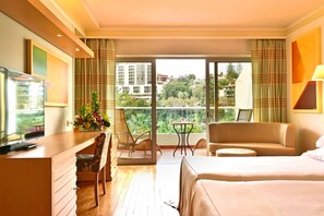 Double or Twin Room, Pool View | Minibar, in-room safe, iron/ironing board, free WiFi