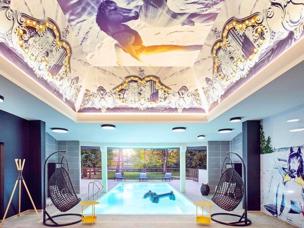 Indoor pool, seasonal outdoor pool