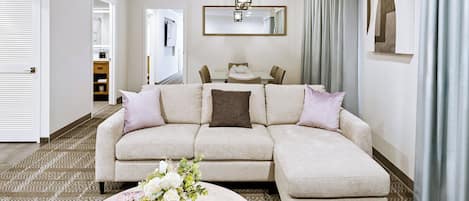 Suite, 1 Bedroom, Kitchen | Living area | Flat-screen TV