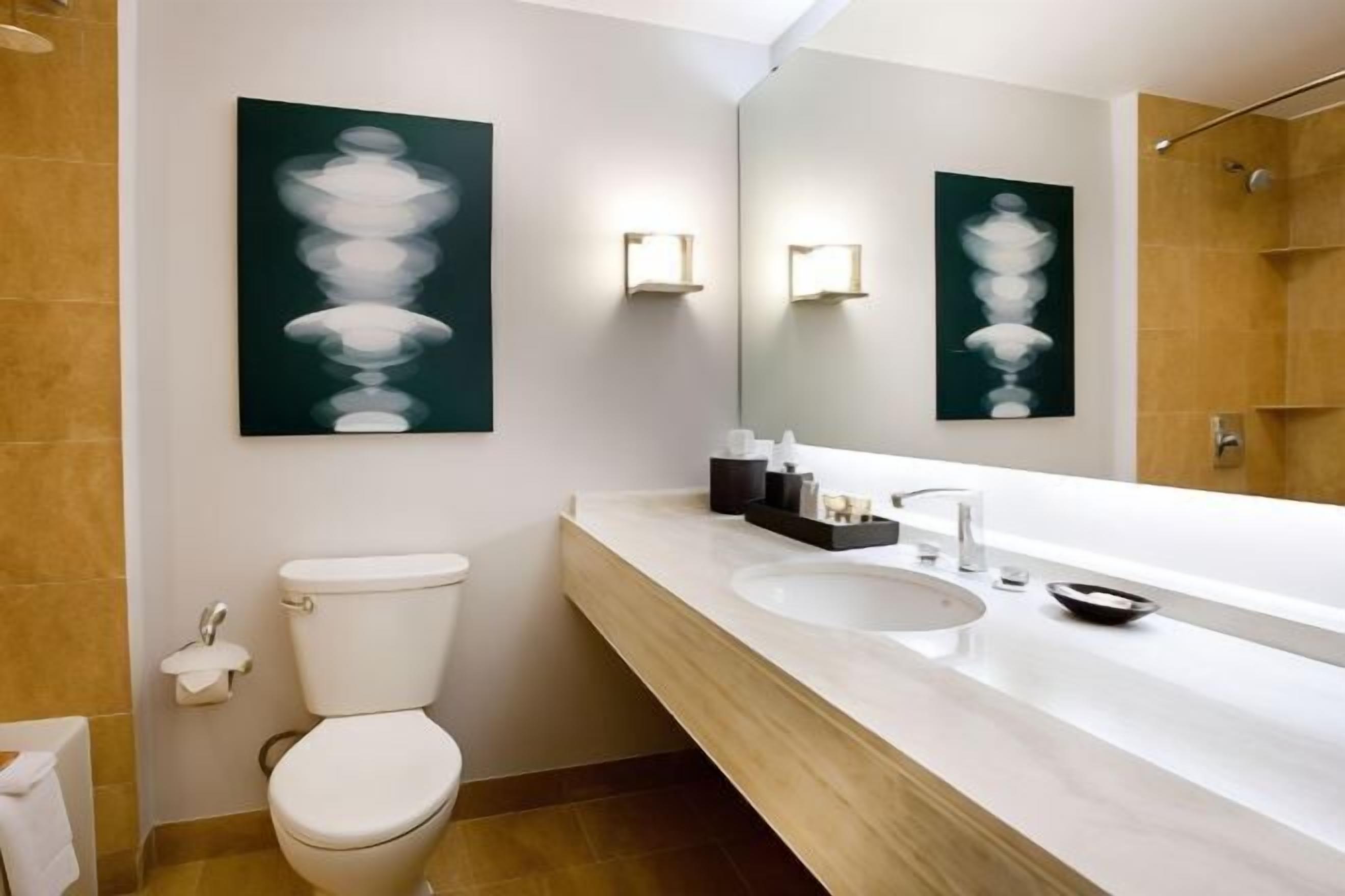 Bathroom | Designer toiletries, hair dryer, bathrobes, towels