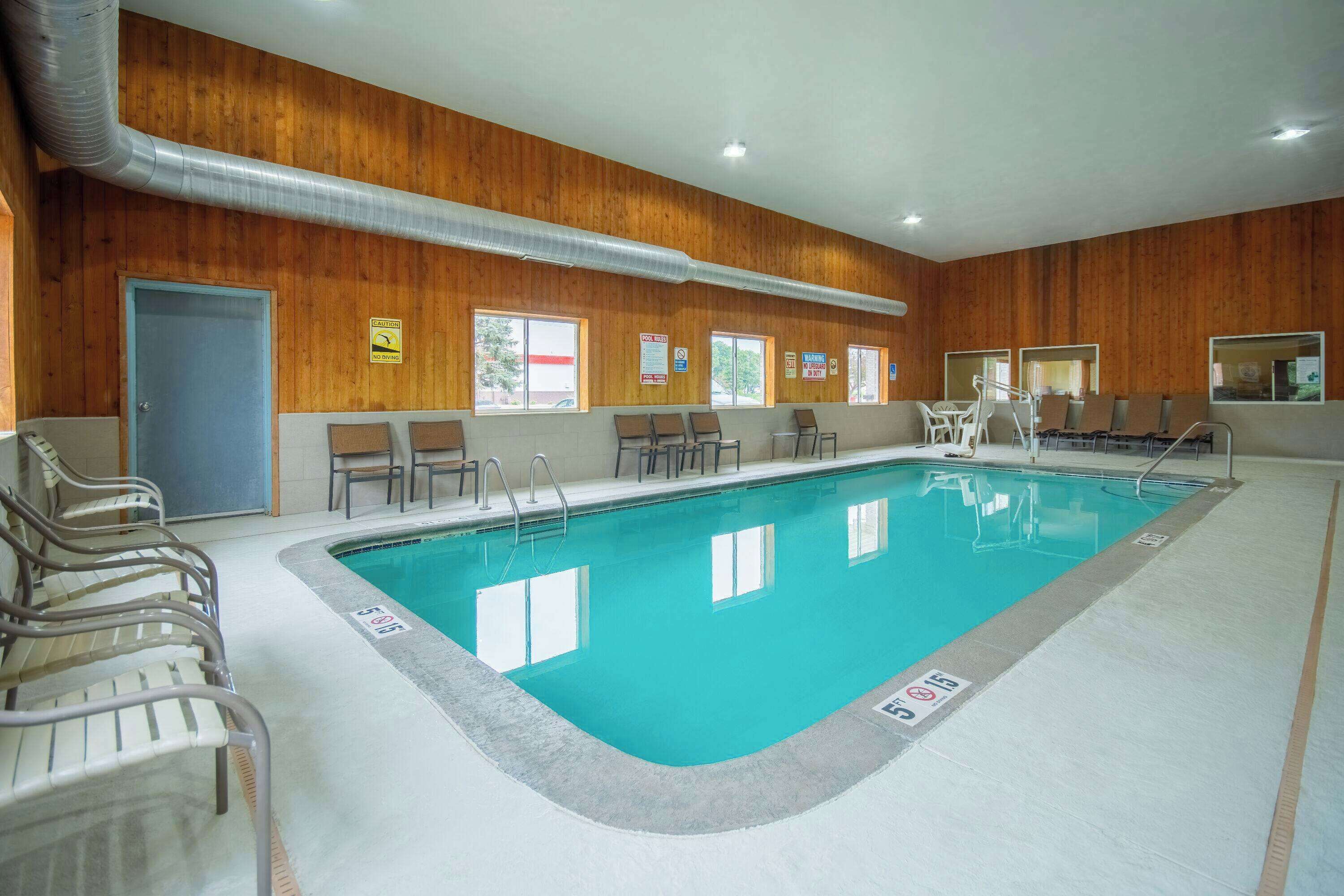indoor pool, a heated pool