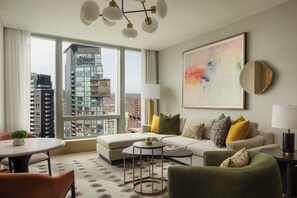 Studio Premier, 1 kamar tidur | Ruang keluarga | TV LCD, konsol video game, stasiun docking iPod, dan film berbayar