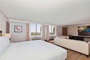 Junior Suite, 1 King Bed (Parlor) | Living area | 55-inch LCD TV with cable channels, TV
