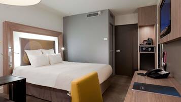 In-room safe, desk, blackout curtains, soundproofing