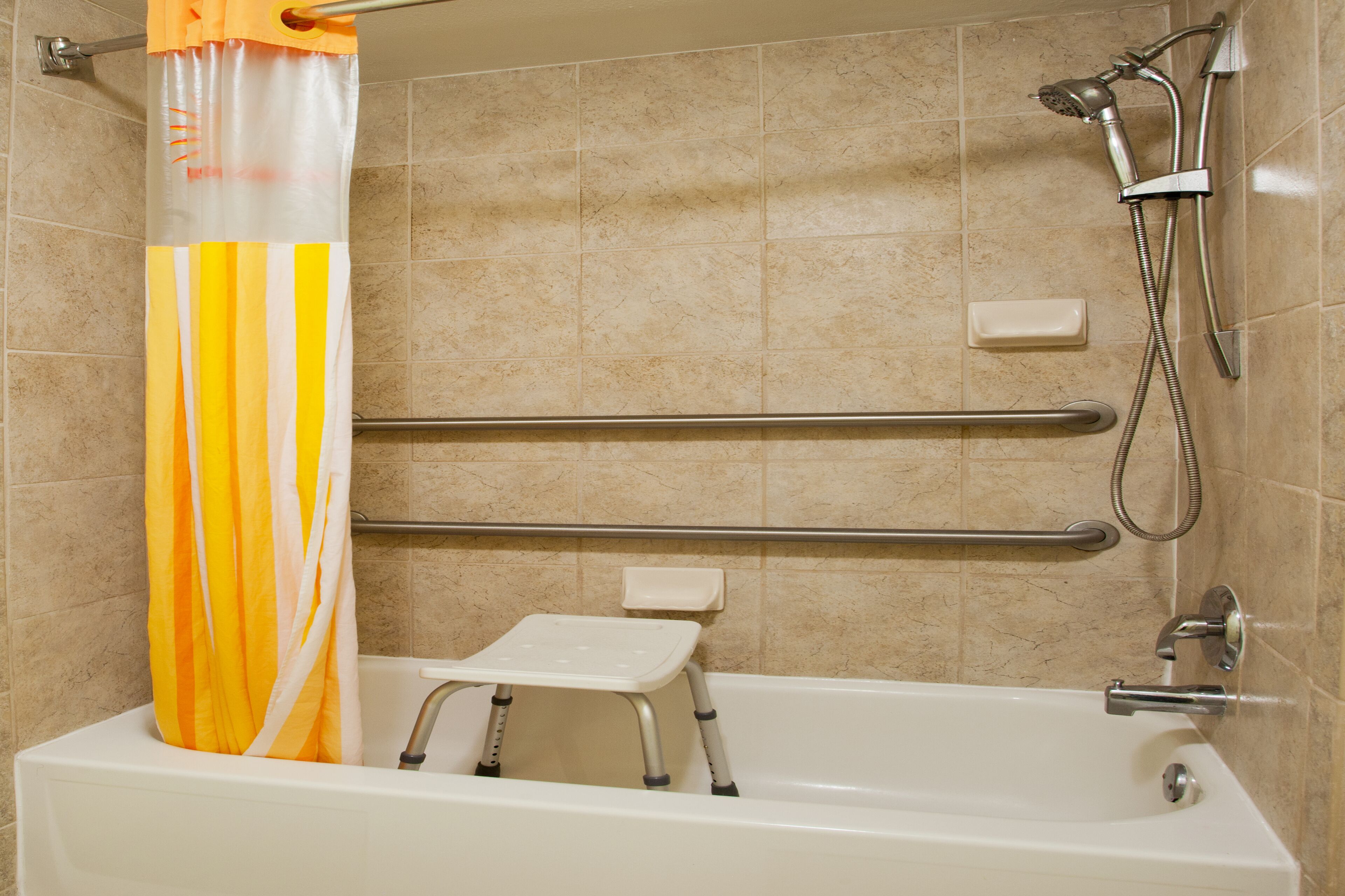 free toiletries, hair dryer, towels