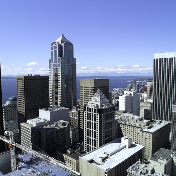 Vue sur la ville depuis l’hébergement