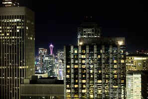 Vue sur la ville depuis l’hébergement