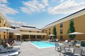 Seasonal outdoor pool, open 8 AM to 9 PM, sun loungers