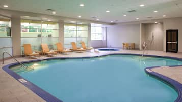 Indoor pool, open 6:00 AM to midnight, sun loungers