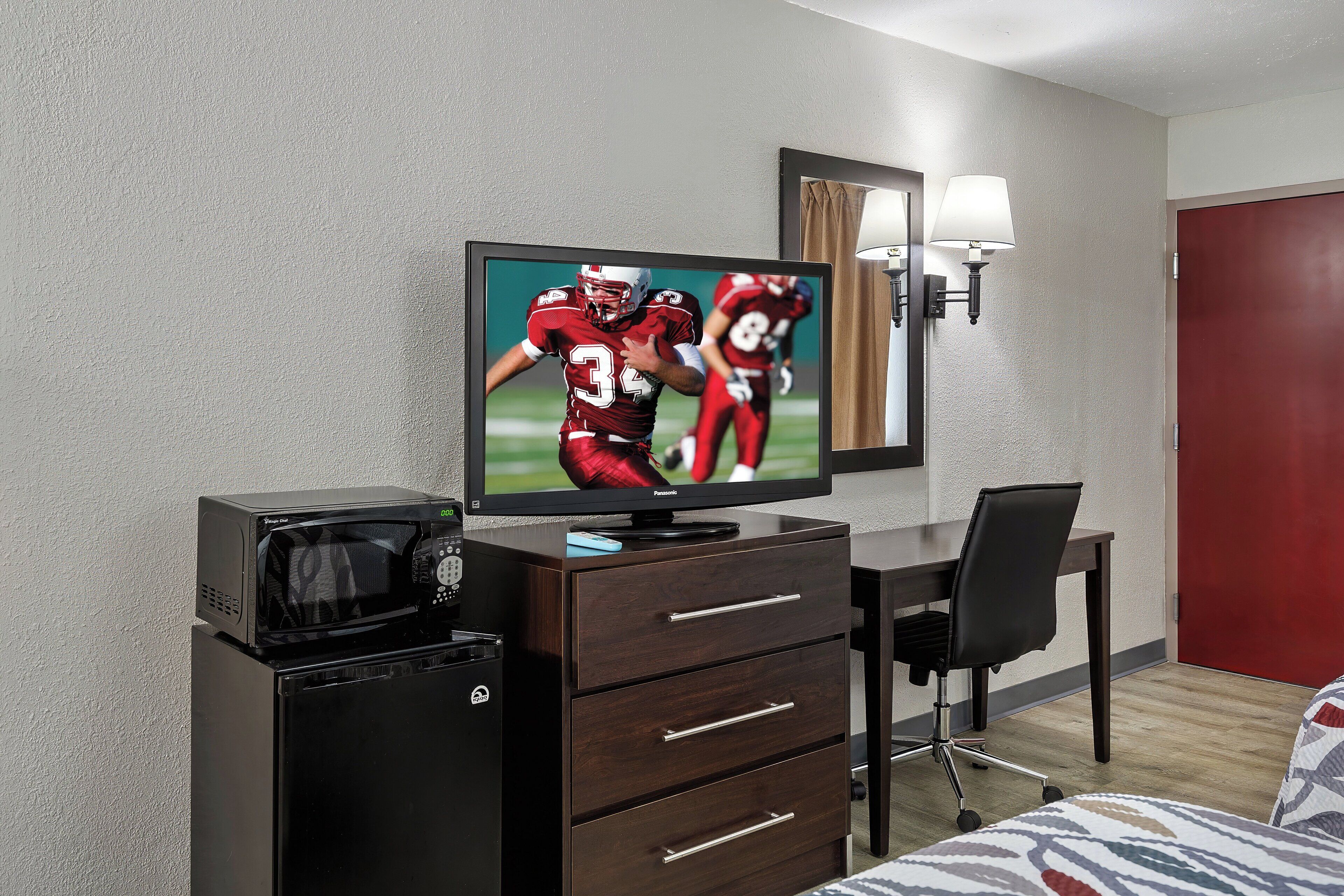 deluxe room, 2 queen beds, non smoking | desk, laptop workspace, blackout curtains, iron/ironing board