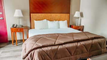 Premium bedding, desk, iron/ironing board, bed sheets