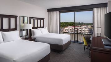 Chambre, 2 lits doubles, balcon | Literie de qualité supérieure, surmatelas